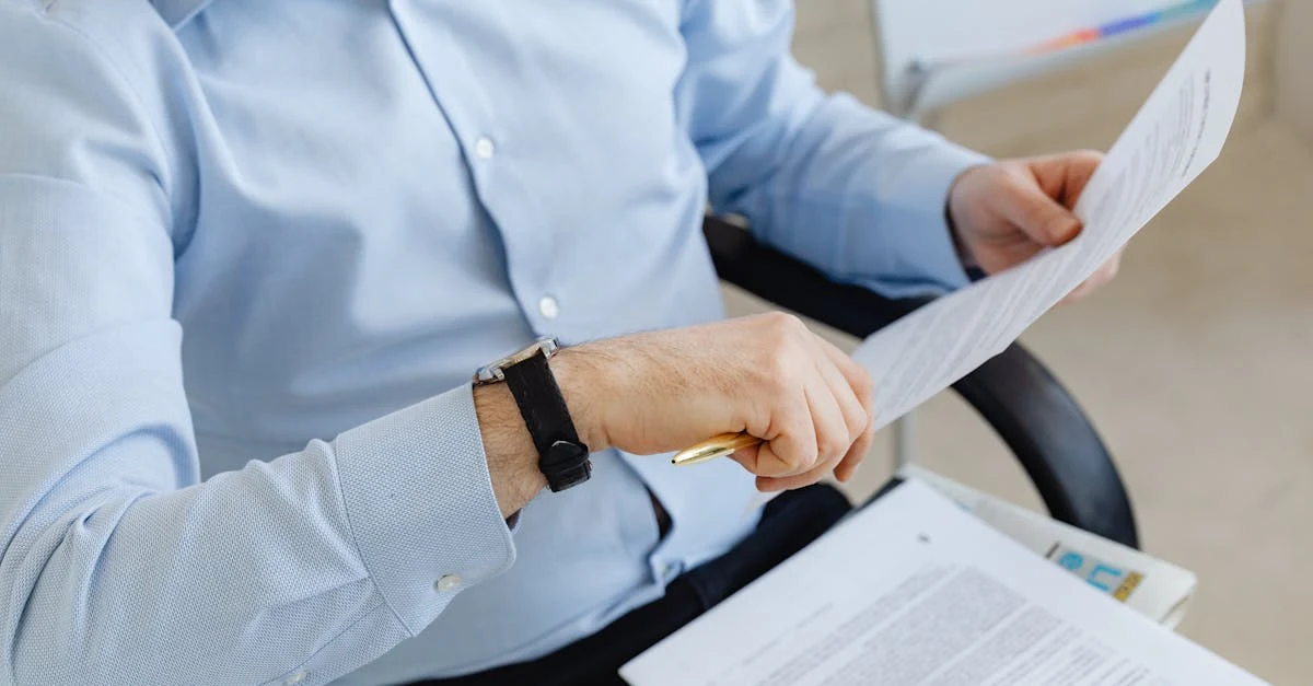 Businessman reviewing cost segregation engineering studies documents at desk with financial reports and charts.